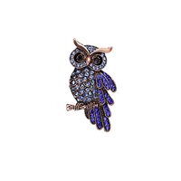 Crystals Owl Brooches Animal Corsage For Woman Scarf Jewelry,3# New Released