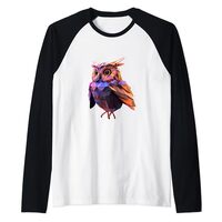 Origami Owl Japanese Art Paper Folding Artist Raglan Baseball Tee