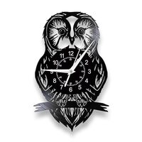TIMEGLOW Owl Wall Clock, 12 Inch Animal Bird Wall Clock Battery Operated, Silent Quartz Non Ticking