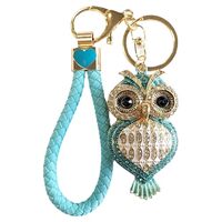 TUUWAI Car keychain with shiny crystal for Women, cute keychain with owl decorated rhinestone access