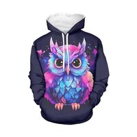ZFRXIGN Galaxy Owl Hoodie for Women Medium Fall Outfits Sweatshirts Adults Teens Girls Shirts Long S