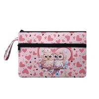 Suhoaziia Lover Hearts Owls Women's Wristlet Handbags Lanyard Wallet for Women Cell Phone Holde