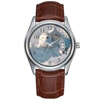 Men Watch Casual Waterproof Quartz Watches Clock Date Classic Business Brown Leather Christmas Wrist