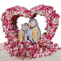 By 22CRAFT - Pop Up Mothers Day Card, Owl Couple Mother's Day Card, 6"x 8" Mothers Da