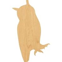 3 Pcs Owl Supply 3" Wooden Shape Ornaments Unique Unpainted Smooth Surface Unfinished Laser Cut