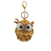 CHEZBABY Handmade Crochet Cute Bag Charm Key Chain Car Keyring Handbag Cute Purse Charm Pendant for