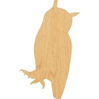 3 Pcs Owl Supply 3" Wooden Shape Ornaments Unique Unpainted Smooth Surface Unfinished Laser Cut