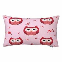 myaetion Big Eyes Owl Throw Pillow Covers Cute Cartoon Christmas Red Walking Stick Cushion Cover Com