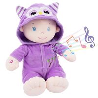 June Garden 12" Soothing Music Sweet Dolly Bedtime Owl - Interactive Stuffed Ultra Soft Talking