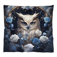 Lakiniss Owl Flower Silk Scarf for Women Versatile and Durable - Perfect hair scarf Head Scarf Gift 