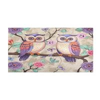 xigua Cute Owls Pattern Bathroom Rugs Bath Mat 39 x 20 Inch Non-Slip Extra Soft and Absorbent Shaggy