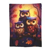 Cute Owl Blanket Gifts for Adults Kids Women Soft Warm Lightweight Cozy Animal Owl Throw Blankets fo