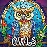 Stained Glass Owls Adult Coloring Book: Majestic Owls in Luminous Stained Glass – A Creative H