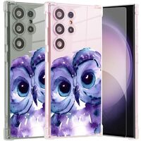 Roemary Galaxy S23 Case, Samsung Galaxy S23 Case,Purple Owl Pattern with Screen Protector [Buffertec