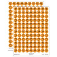 Owl Smart with Glasses 200+ Round Stickers - Matte Finish - 0.50" Size - Orange