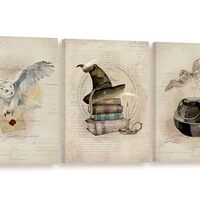 BIWSHA Vintage Wall Decor, Vintage Owl Wall Art Whimsigoth Home Bathroom Bedroom Office Nursery Kitc