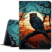 Art Owl Tree Case for iPad Air 3rd Gen 2019/iPad Pro 10.5" 2017, Shockproof PU Leather Folding