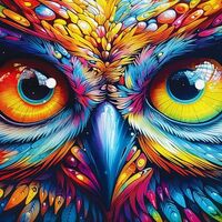 Springbok Look of The Wild 1000 Piece Jigsaw Puzzle for Adults - Vivid Fantasy Owl Face by Artist Mi