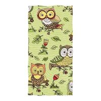 ALAZA Flowers Owls Beach Towel, Absorbent Quick Dry Swimming Yoga Beach Towels, 31x71in Sand Free Mi