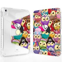 Ouinice ipad 10th Generation Case 10.9 inch 2022 Cover, Clear Rotating Multiple Stand Magnetic Leath