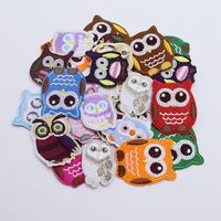 26pcs Mixed Cute Cartoon Owls Iron On Patches for Clothes Appliques Embroidered Sewing Badge Sticker