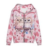 FUSURIRE Valentine's Day Gifts Oversized Hoodie for Women Spring Clothing Hooded Zipper Sweatsh