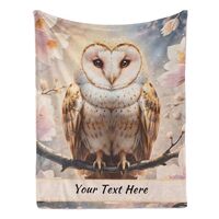 Customized Owl Blanket, Ultra Soft Micro Flannel Blanket for Bed Couch Living Room(Adult), 60 x 80 I