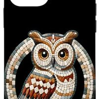 iPhone 12 mini A Owl Inspired by classic Roman Mosaic Art Case