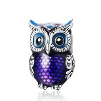 MYCHERISH Blue Owl Charms for Bracelets and Necklaces Women’s Beads Dangle 925 Sterling Silver