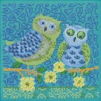 Mill Hill Summer Owls Beaded Counted Cross Stitch Kit 2024 Debbie Mumm Artful Owls Collection DM3024