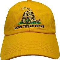 Artisan Owl Don't Tread On Me Gadsden Flag Embroidered Adjustable Baseball Cap (Acrylic, Yellow