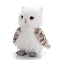 The Petting Zoo Owl Stuffed Animal Plushie, Gifts for Kids, Scoopz Wildlife Animals, White Owl Plush