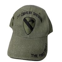 Artisan Owl United States Army 1st Cavalry Division with Shadow Embroidered Adjustable Baseball Cap,
