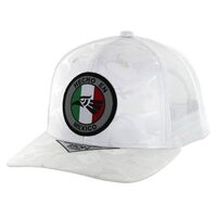 Artisan Owl Hecho En Mexico Embroidered Trucker Hat - Adjustable Hook & Loop Closure (White Camo