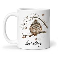 Personalized Coffee Mug For Owl Lovers With Wrendale Designs, Unique Tea Cup For Animal Lovers With 
