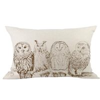 Aceroece Brown Owl Branch Animal Lover Lumbar Pillowcase Cotton Linen Throw Pillow Cover Cushion Cas