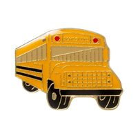 Artisan Owl Yellow School Bus Lapel Hat Pin