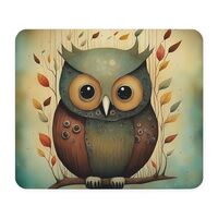CafePress Autumn Owl Non-Slip Rubber Gaming Mousepad