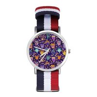 Colorful Owl Women's Watch with Braided Band Classic Quartz Strap Watch Fashion Wrist Watch for