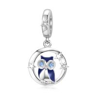 SEVENWELL Pandora Owl Charms for Pandora Bracelets, 925 Sterling Silver Animals Beads for Necklaces 