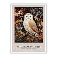 William Morris Print William Morris Exhibition Print William Morris Owl Poster Vintage Wall Art Text