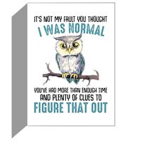 CafePress Funny Owl Saying Greeting Cards Folded Greeting Card Matte