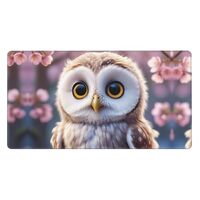 Cute Owl Printed Mouse Pad,Large Gaming Mouse Pad,Non-Slip Rubber Full Desk Pad Protector,Extra Larg