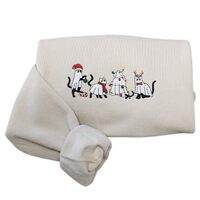 OWL COLORS Embroidered Christmas Penguin Sweatshirt Snowflake Hoodiepenguin Christmas Sweater Christ