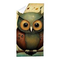 CafePress Autumn Owl 30"x60" Absorbent, Soft Beach Towel