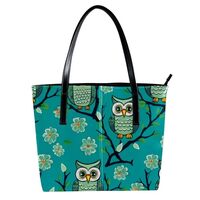 Purses for Women,Tote Bag Aesthetic,Women's Tote Handbags,Autumn Owl Flower Pattern