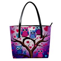 Purses for Women,Tote Bag Aesthetic,Women's Tote Handbags,Colored Cartoon Owl