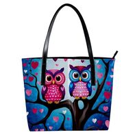 Purses for Women,Tote Bag Aesthetic,Women's Tote Handbags,Colored Cartoon Owl
