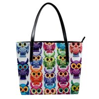 Purses for Women,Tote Bag Aesthetic,Women's Tote Handbags,Friendly Owl Birds Different Faces
