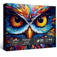 Fantasy Owl Puzzles for Adults 1000 Pieces, Colorful Bird Puzzles for Adults Art, Challenging Jigsaw